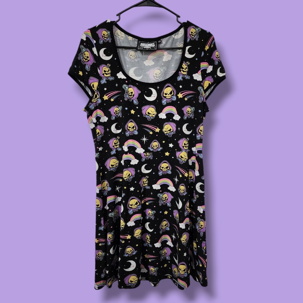 Killstar Masters of the Universe Skeletor skater Plus Dress size XXL